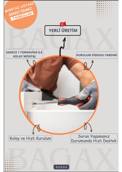 Endless Shopping Petek Onu Ustu Kaplama Dresuar 136CM Cok Amacli Mutfak Petek Dolabı Ahsap Mobilya Petek Kaplama