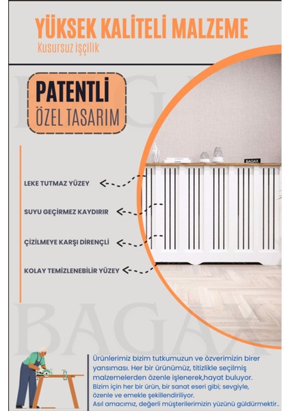 Endless Shopping Petek Onu Ustu Kaplama Dresuar 136CM Cok Amacli Mutfak Petek Dolabı Ahsap Mobilya Petek Kaplama