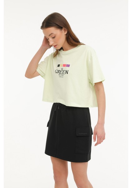 Wl Vanılla 11Md1056 Neon Yeşil Kadın Kısa Kol T-Shirt