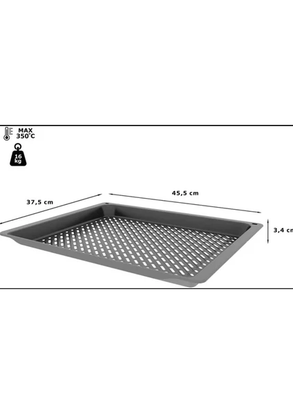 & Bosch  Marka Orijinal HZ629070 Yeni Airfry Tepsisi Tüm Ankastre Fırınlara Uyumlu