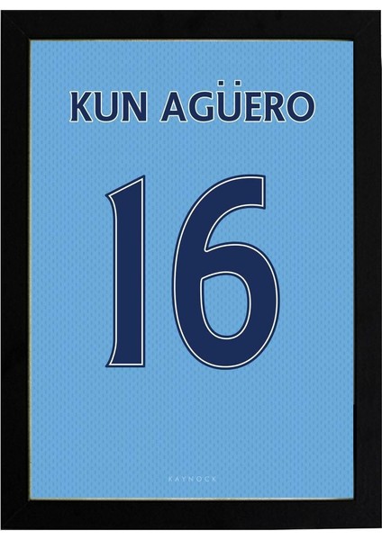 Agüero Forma Poster Tablo 21 x 30CM - Siyah Çerçeveli