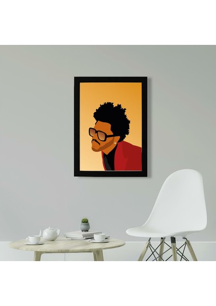 The Weeknd 21 x 30CM - Siyah Çerçeveli