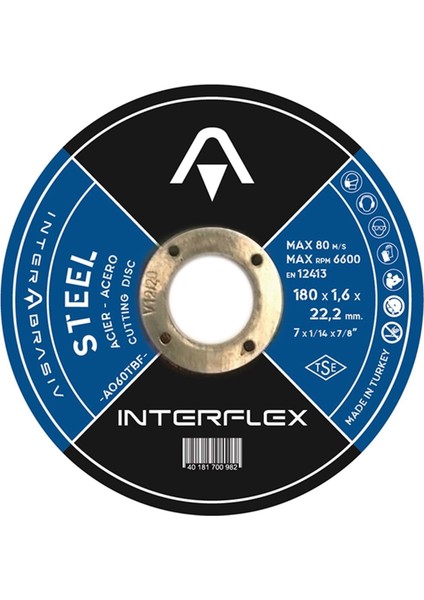 Metal Taşlama Taşları (10'lu Paket) 180 mm - 6 mm - 10'lu Paket