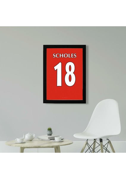 Paul Scholes Jersey 21 x 30CM - Siyah Çerçeveli