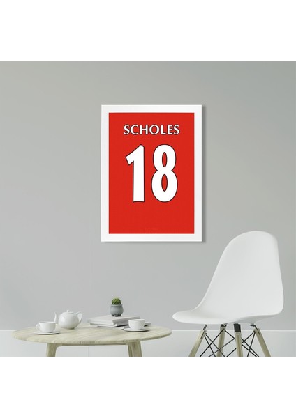 Paul Scholes Jersey 21 x 30CM - Siyah Çerçeveli