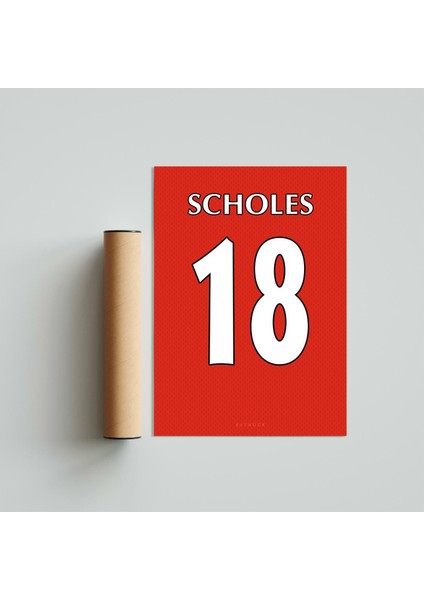 Paul Scholes Jersey 21 x 30CM - Siyah Çerçeveli