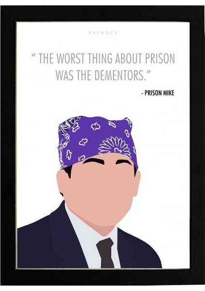 Prison Mike, The Office Poster Tablo 21 x 30CM - Beyaz Çerçeveli