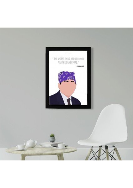 Prison Mike, The Office Poster Tablo 21 x 30CM - Beyaz Çerçeveli