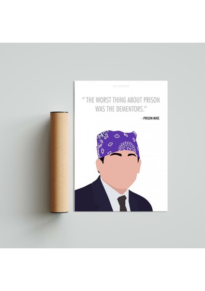 Prison Mike, The Office Poster Tablo 21 x 30CM - Beyaz Çerçeveli