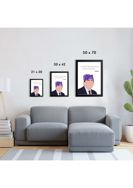 Prison Mike, The Office Poster Tablo 21 x 30CM - Beyaz Çerçeveli