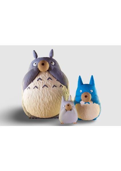 Komşum Totoro Ailesi 3'lü Set Boyalı Figürler 15-10-5 cm