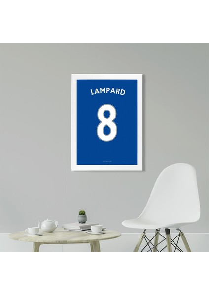 Frank Lampard Jersey 21 x 30CM - Beyaz Çerçeveli
