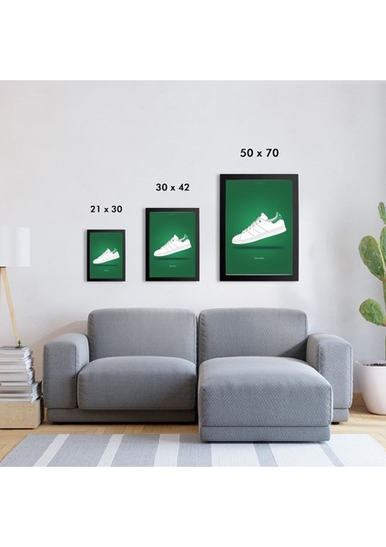 Stan Smith, Ayakkabı Poster Tablo 21 x 30CM - Beyaz Çerçeveli