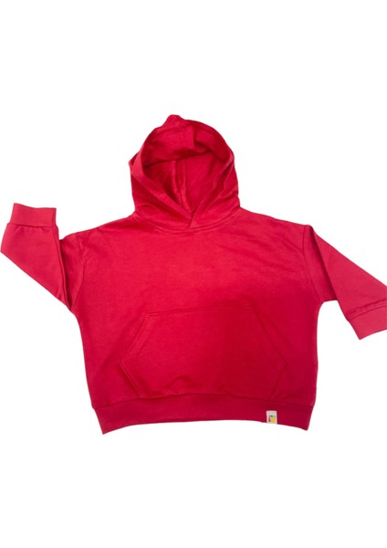 Tiffany Sweatshirt Kapüşonlu Oversize Theme Kırmızı