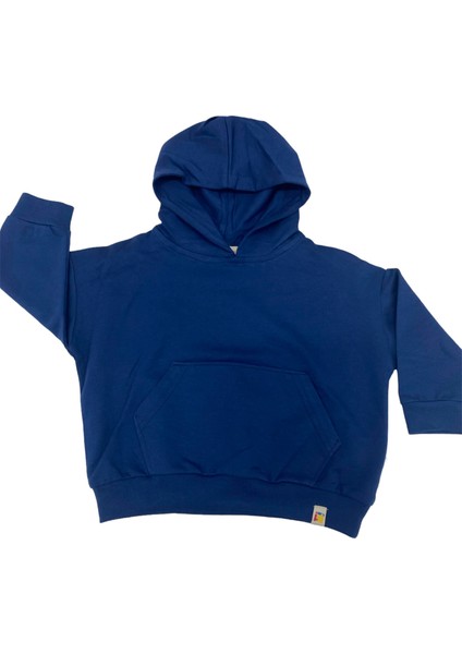 Tiffany Sweatshirt Kapüşonlu Oversize Theme Lacivert