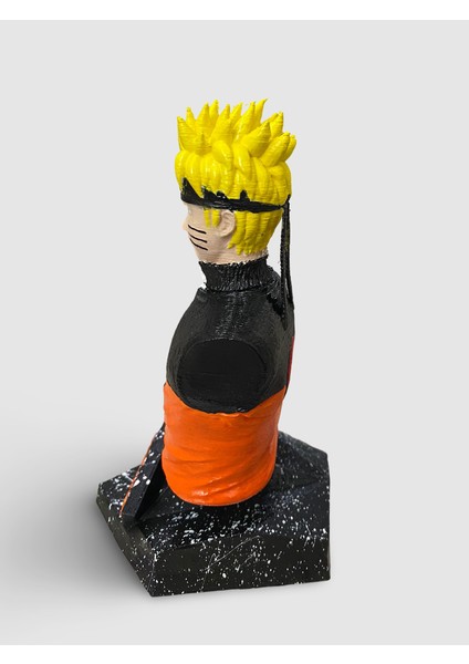 Naruto Uzumaki Büst Figür Boyalı 15 cm Anime Karakter Figürü