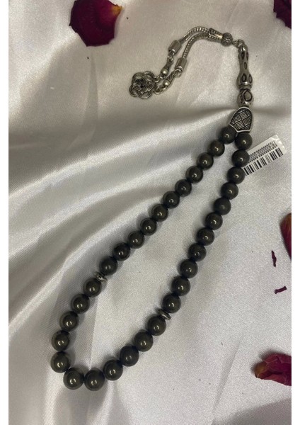 Tesbih Yeşim Jadeit Doğal Taş Gümüş Imameli Cennet Taşı Nefrit