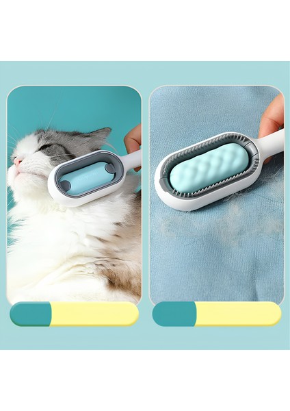 Su Hazneli Kedi Yıkama Temizleme Tarağı + Tüy Toplama Rulo 60 Yaprak