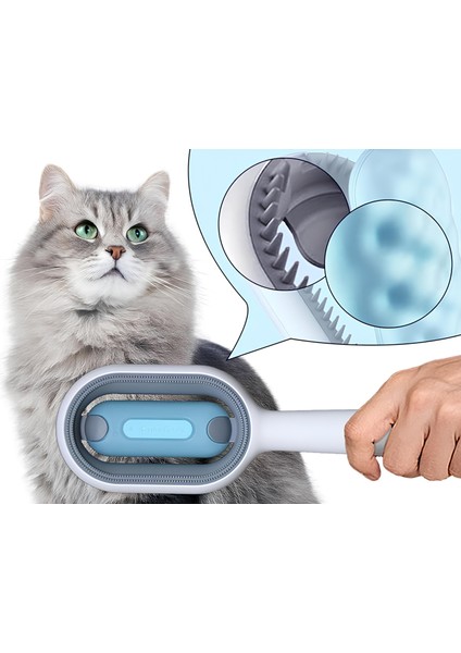 Su Hazneli Kedi Yıkama Temizleme Tarağı + Tüy Toplama Rulo 60 Yaprak