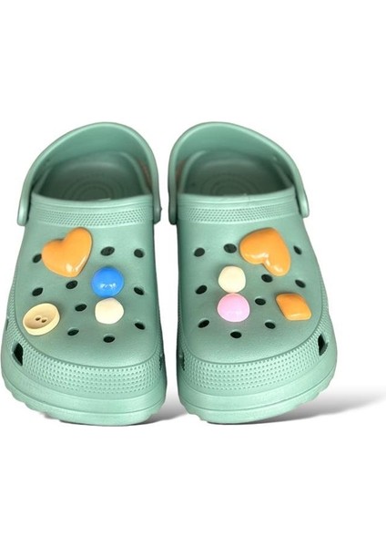 Kız Çocuk Yüksek Taban Taşlı Sandalet SU YEŞİLİ