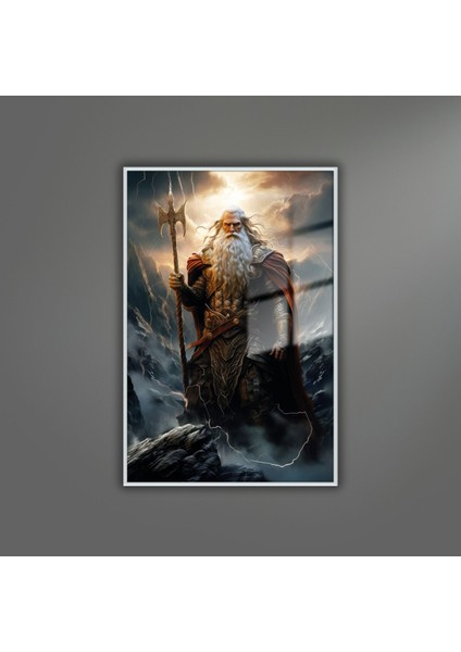 Metal Çerçeveli Temperli Cam Tablo Film Karakteri Odin fiyatları