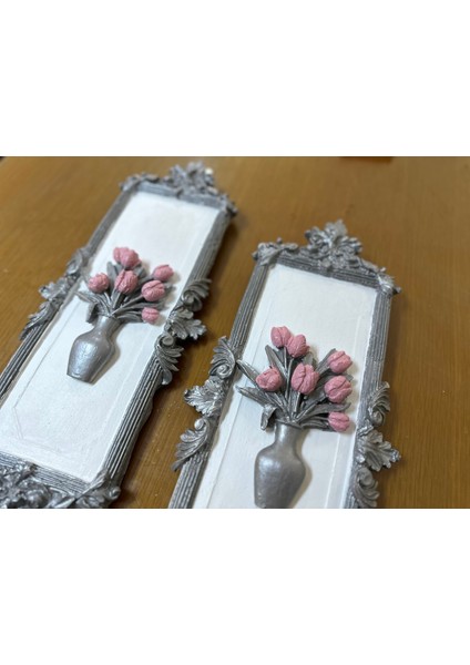 Gümüş Duvar Tablosu 3 Lü Set , El Yapımı Set modelleri