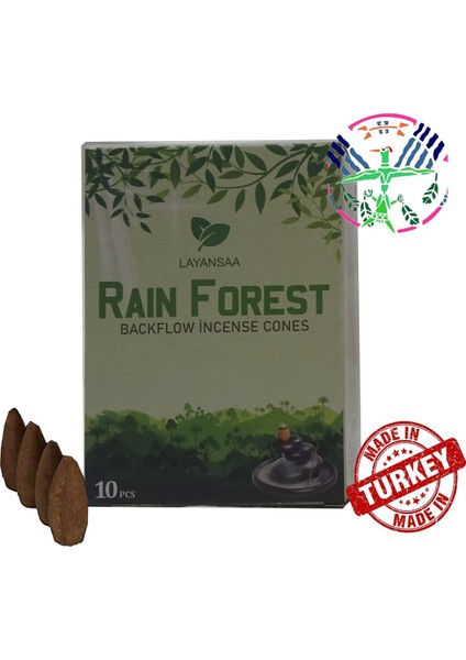 Rain Forest - Yağmur Ormanları Geri Akış Backflow Özel Aromalı Tütsü 10 Adet