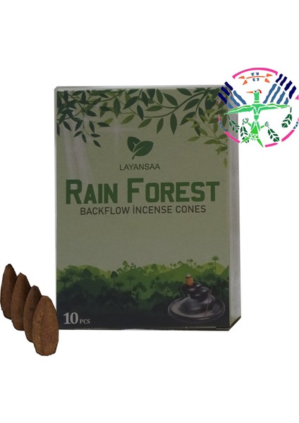 Rain Forest - Yağmur Ormanları Geri Akış Backflow Özel Aromalı Tütsü 10 Adet