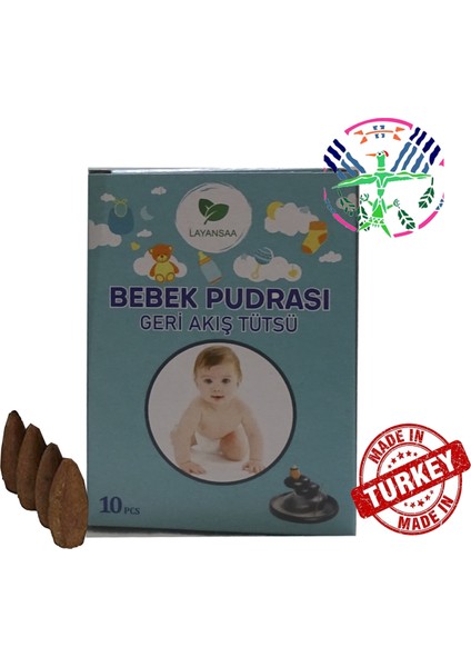 Baby Powder - Bebek Pudrası Özel Aromalı Geri Akış Backflow Özel Aromalı Tütsü 10 Adet