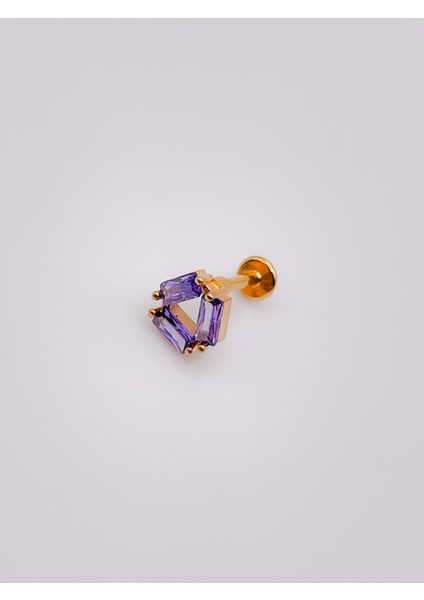 Cerrahi Çelik Piercing Baget Taşlı Kıkırdak Helix Tragus PIERCING(1ADET)