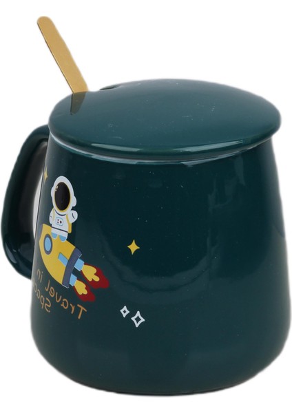 Astronot Tasarımlı 220 Volt Elektrikli Kapaklı Sıcak Tutan Isıtıcılı Kahve Kupa Fincan Bardak (Fişli indirimleri