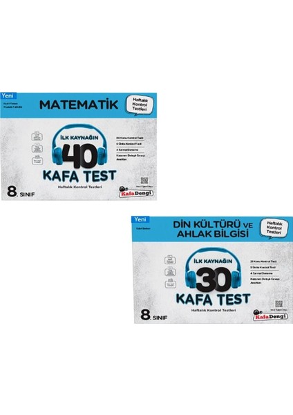 2024 8.Sınıf Matematik İlk Kaynağın 40 Kafa Test - Din Kültürü ve Ahlak Bilgisi İlk Kaynağın 30 Kafa Test