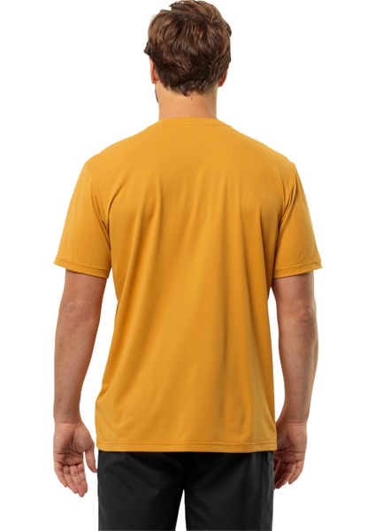 JACK WOLFSKİN Delgami S/S M 1809811TR-58 ERKEK Hardal Tişört