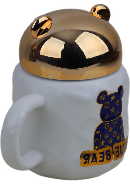Bear Ayıcık Tasarımlı Sıcak Tutan Kapaklı Kupa Bardak Fincan Mug Mini Motivasyon Termos 400 Ml.
