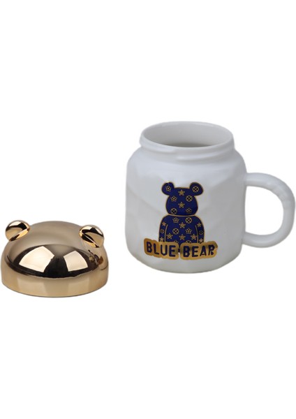 Bear Ayıcık Tasarımlı Sıcak Tutan Kapaklı Kupa Bardak Fincan Mug Mini Motivasyon Termos 400 Ml.