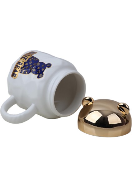 Bear Ayıcık Tasarımlı Sıcak Tutan Kapaklı Kupa Bardak Fincan Mug Mini Motivasyon Termos 400 Ml.