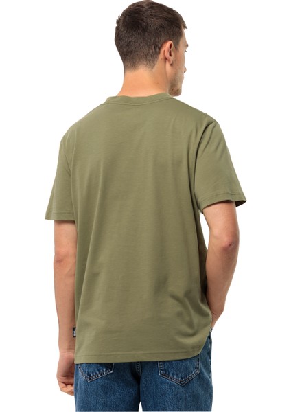 JACK WOLFSKİN Jack Tent T M 1809791TR-4511 ERKEK Haki Tişört