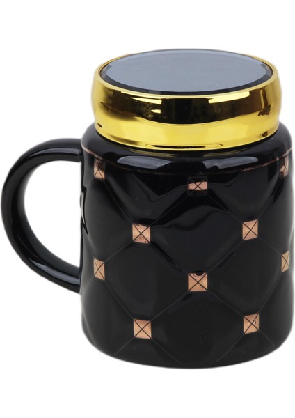 Ekose Tasarımlı Aynalı Kapaklı Sıcak Tutan Kupa Bardak Fincan Mug Mini Motivasyon Termos 450 Ml.