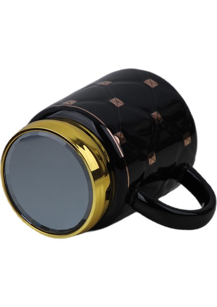 Ekose Tasarımlı Aynalı Kapaklı Sıcak Tutan Kupa Bardak Fincan Mug Mini Motivasyon Termos 450 Ml.