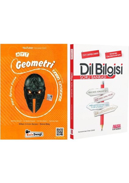 2024 AYT Geometri Soru Bankası - Ankara Kitap Merkezi TYT KPSS 2024 Dil Bilgisi Soru Bankası 2'li Set