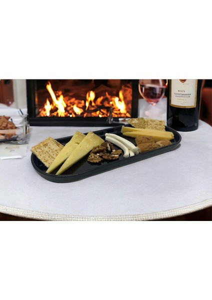 Kırılmaz Melamin Siyah Servis Tabak 13X32CM 2106 modelleri