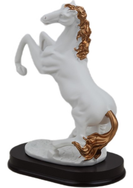 Lüks Modern Sanat Reçine At Biblo Heykel Ev Ofis Hediyesi Vitrin Konsol Süsü Dekoratif Obje 24 Cm. modelleri
