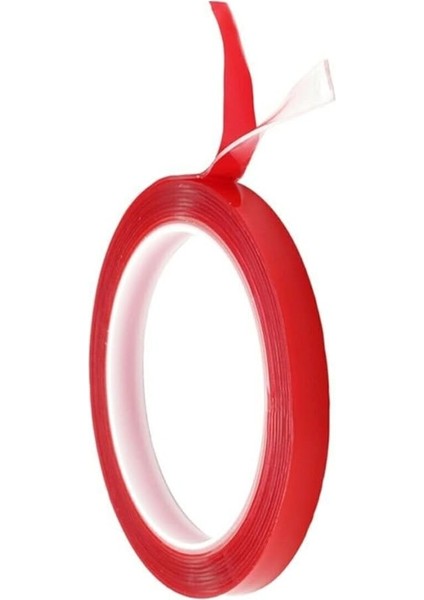 Çift Taraflı Bant Şeffaf Silikonlu Su Geçirmez Akrilik Montaj Bandı (5 M x 10 Mm)