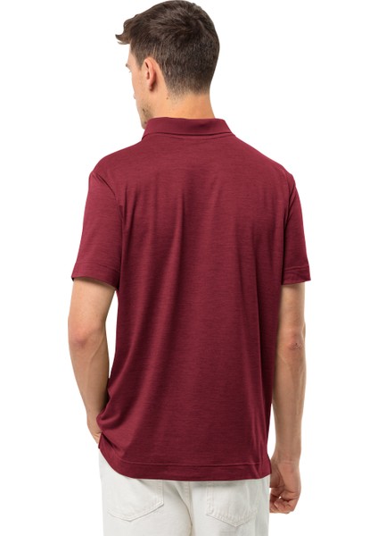 JACK WOLFSKİN Travel Polo M 1809721TR-4512 ERKEK Bordo Tişört fiyatları