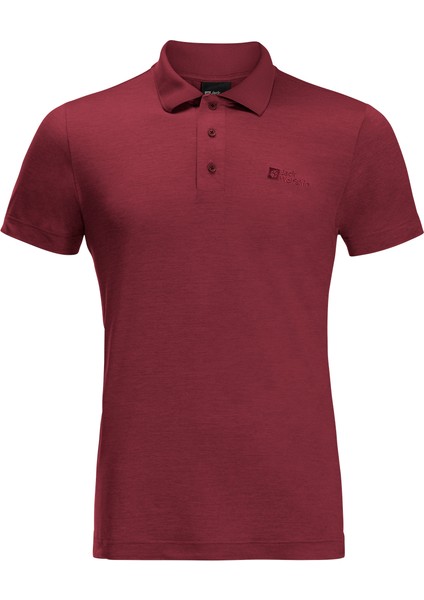 JACK WOLFSKİN Travel Polo M 1809721TR-4512 ERKEK Bordo Tişört modelleri