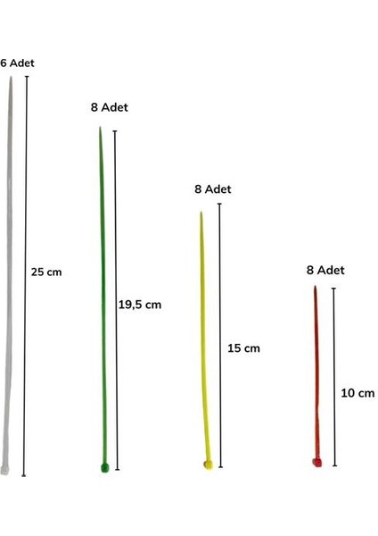 30 Parça Plastik Kablo Kelepçe Seti Kablo Düzenleyici Bağlama Bantları (4434) indirimleri