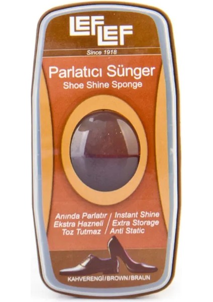 Nuri Leflef Ayakkabı ve Deri Parlatıcı Sünger Parlatıcı Depolu Deri Bakım Süngeri (10 Ml)