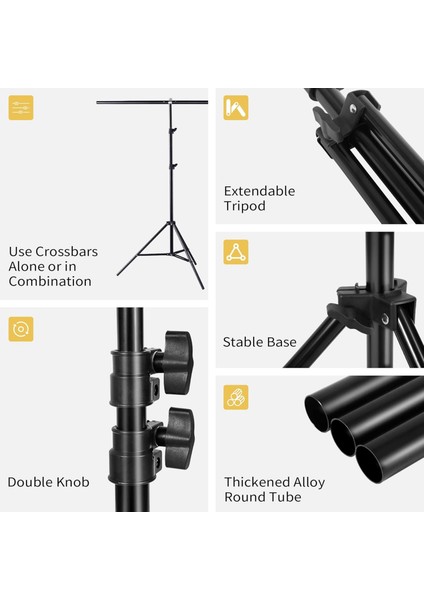 150*200CM T Stand Bar + 150X200CM Yeşil Fon Perde Background Backdrop Çekim T-Shape