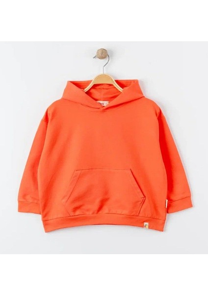 Tiffany Sweatshirt Kapüşonlu Oversize Theme Turuncu