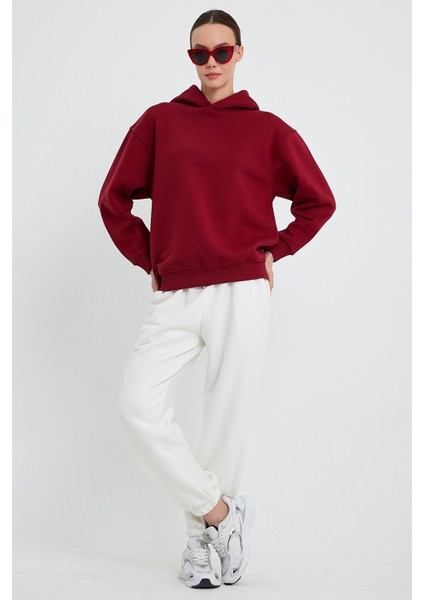 Bordo Hoodie, Oversize Hoodie, Kadın Hoodie fiyatları